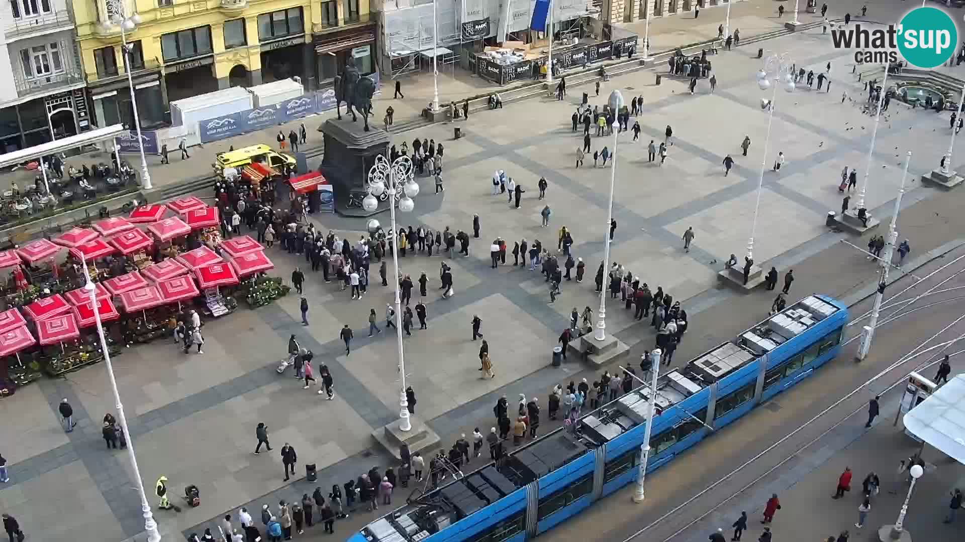 Trg Bana Jelačića v živo Zagreb – Hotel Dubrovnik