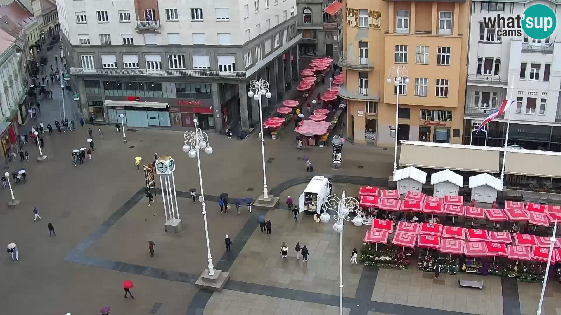 Trg Bana Jelačića v živo Zagreb – Hotel Dubrovnik