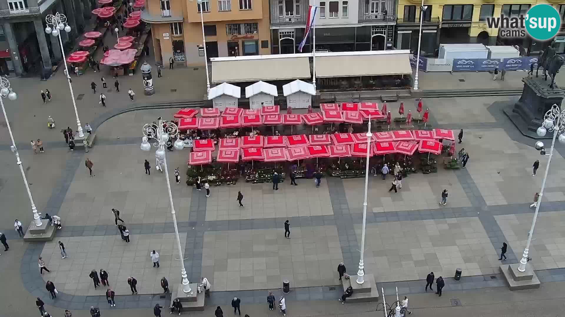 Trg Bana Jelačića v živo Zagreb – Hotel Dubrovnik