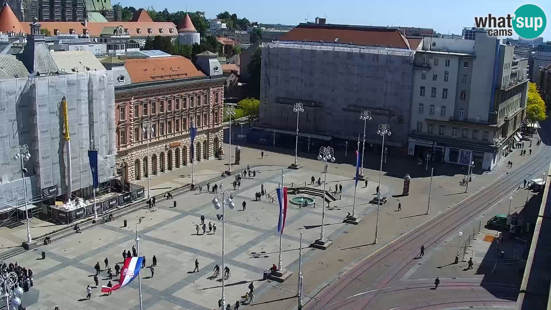 Trg Bana Jelačića web kamera Zagreb – Hotel Dubrovnik