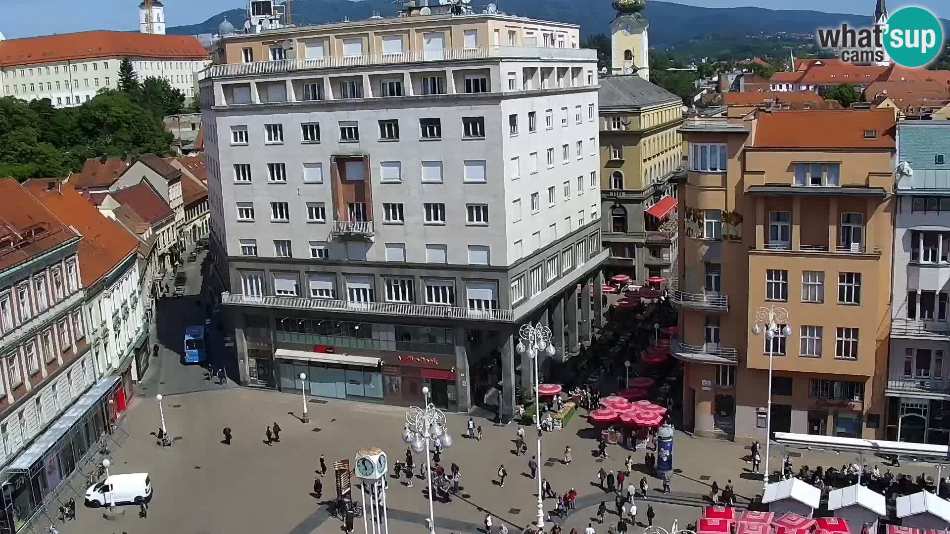 Trg Bana Jelačića v živo Zagreb – Hotel Dubrovnik