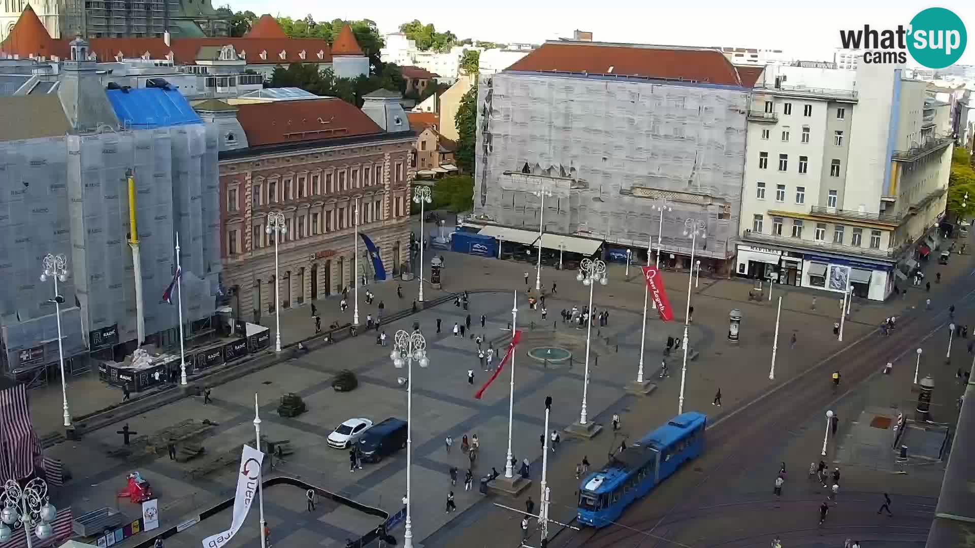 Trg Bana Jelačića v živo Zagreb – Hotel Dubrovnik