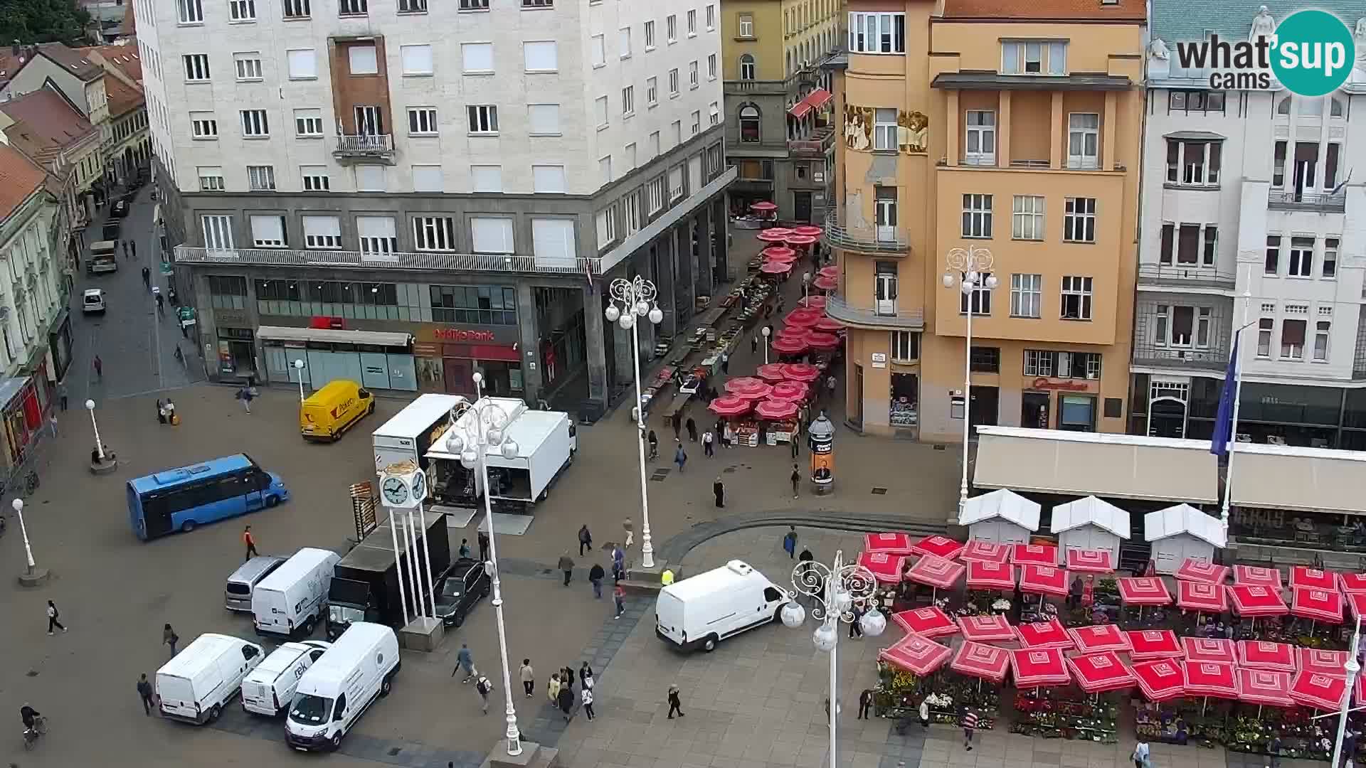 Trg Bana Jelačića v živo Zagreb – Hotel Dubrovnik