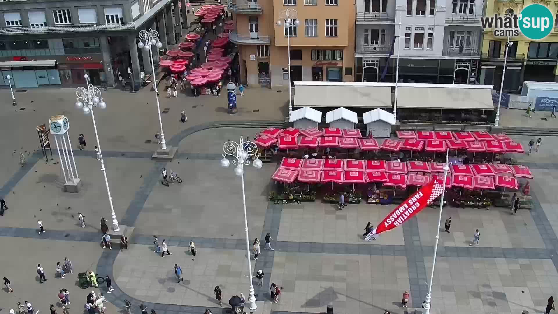 Plaza Ban Jelačić camera en vivo Zagreb – Hotel Dubrovnik