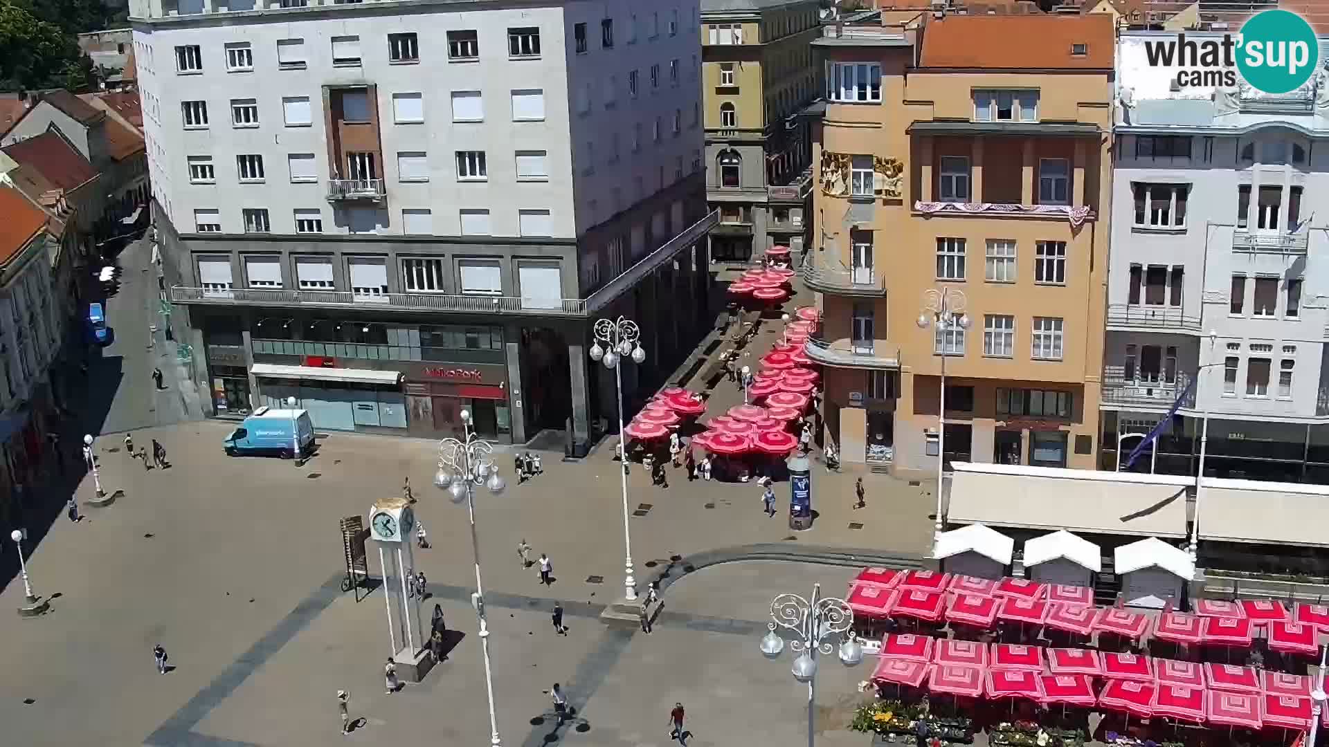 Trg Bana Jelačića web kamera Zagreb – Hotel Dubrovnik