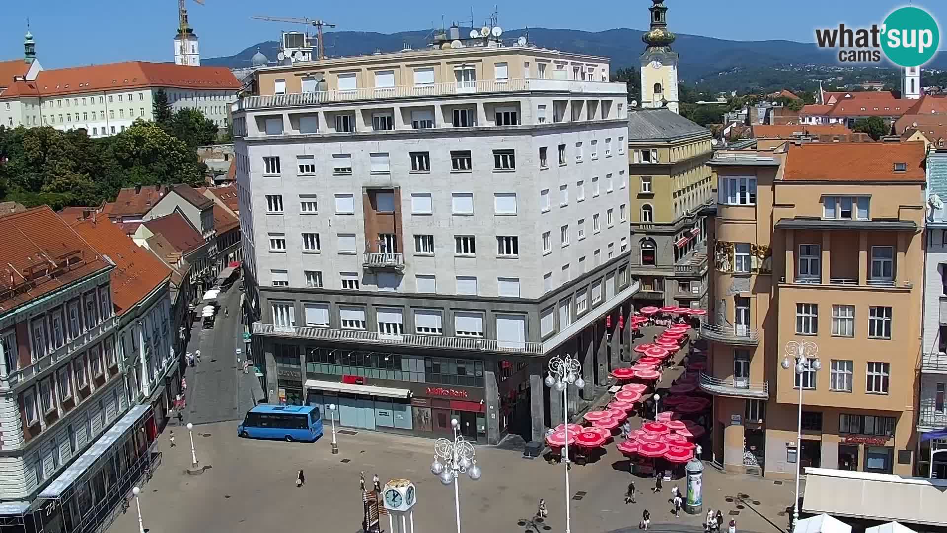 Trg Bana Jelačića v živo Zagreb – Hotel Dubrovnik