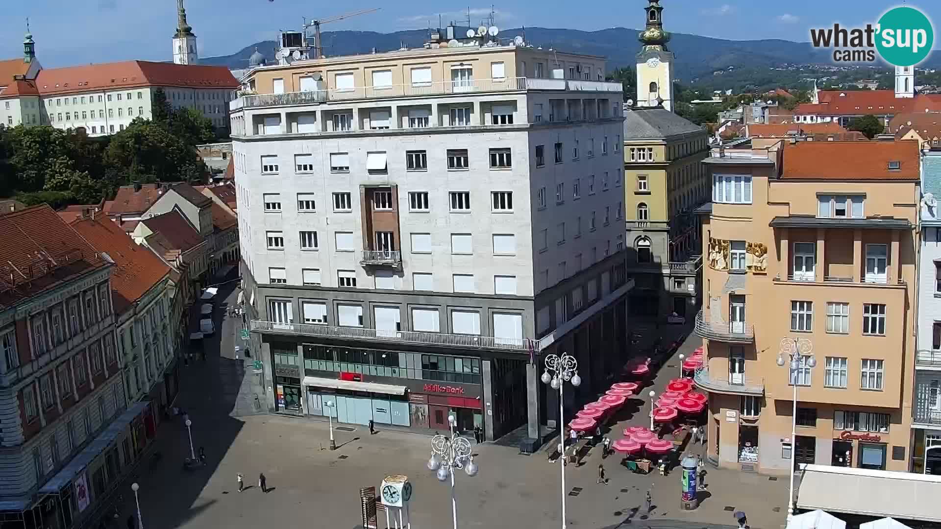 Trg Bana Jelačića v živo Zagreb – Hotel Dubrovnik