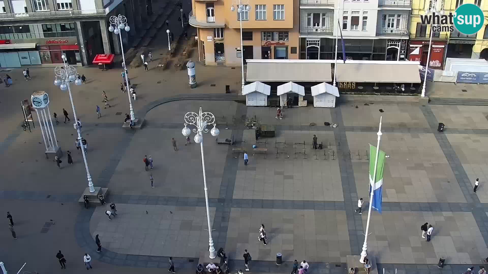 Trg Bana Jelačića v živo Zagreb – Hotel Dubrovnik