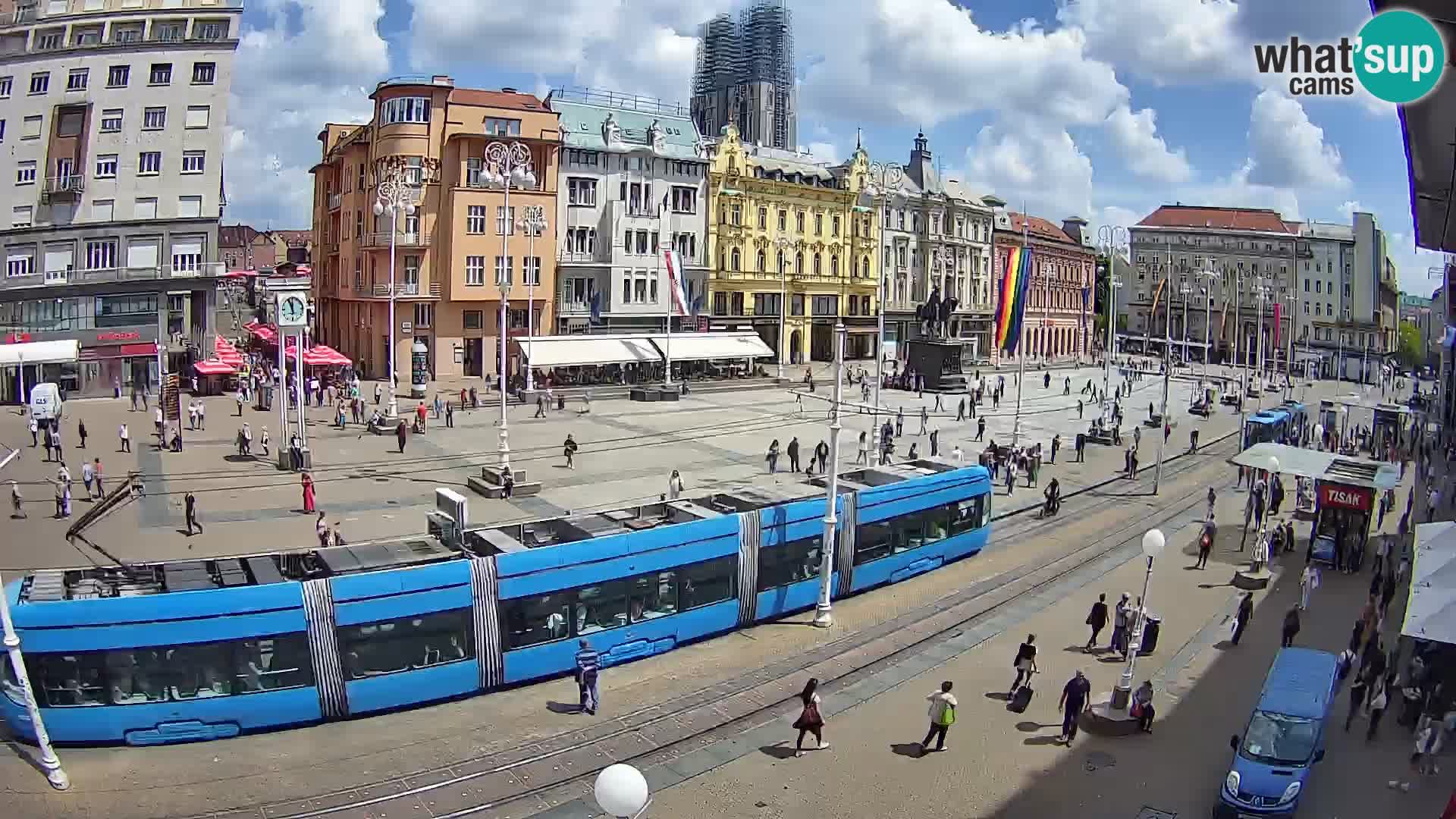 Webcam Zagreb Bana Jelačića square | Croatia