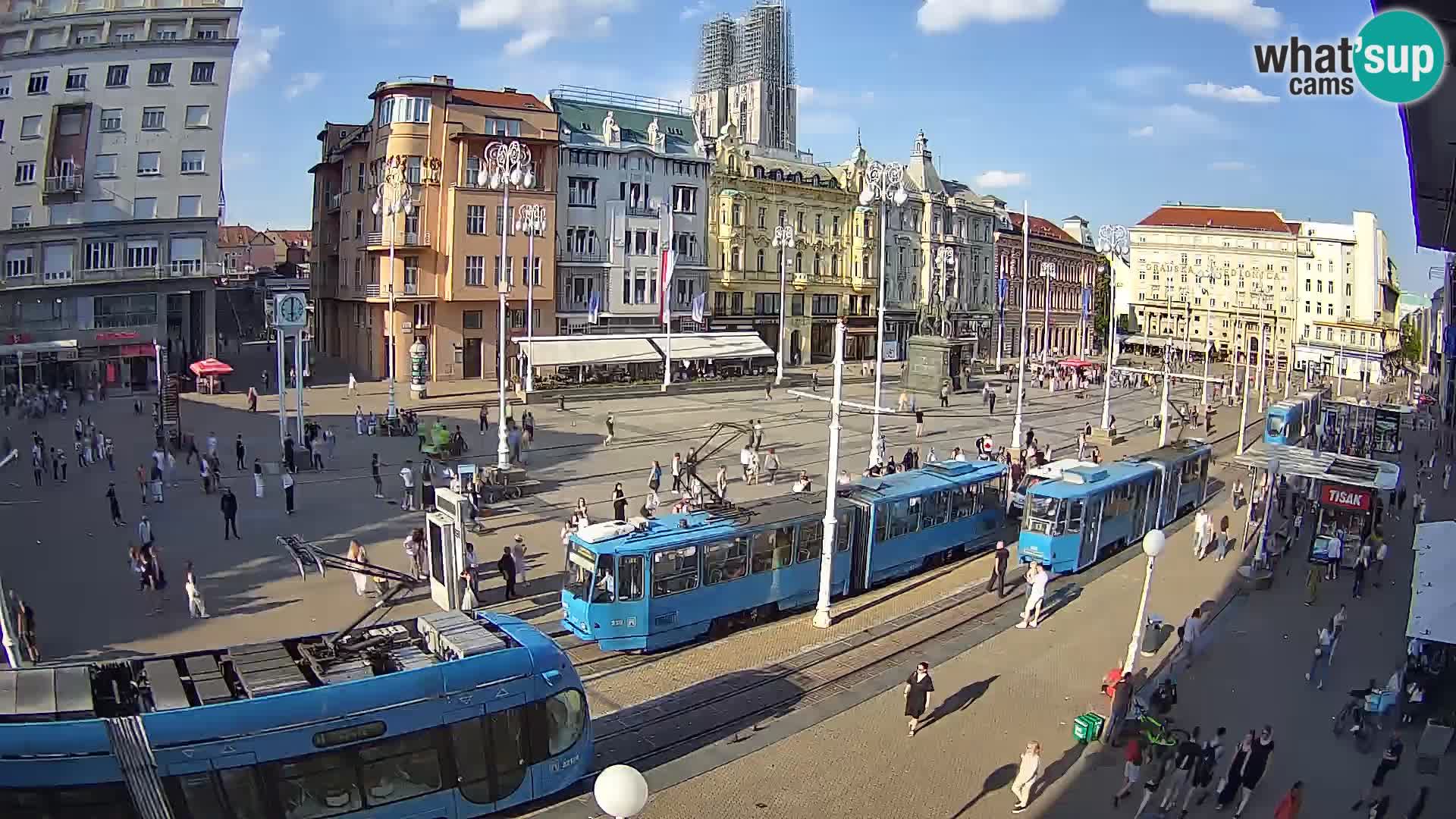 Zagreb webcam Ban Jelacica Platz | Kroatien