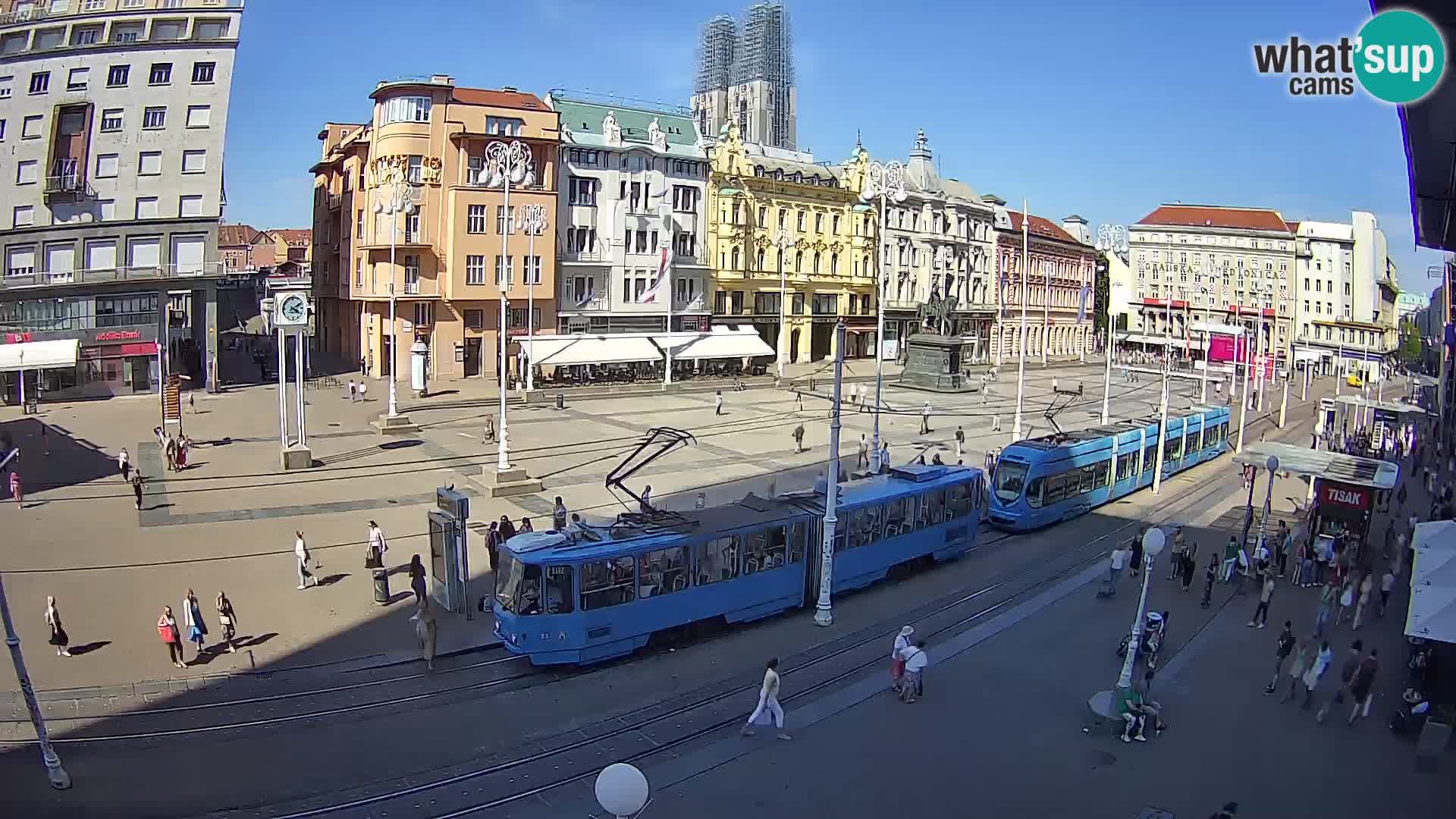 Webcam Zagreb Bana Jelačića square | Croatia