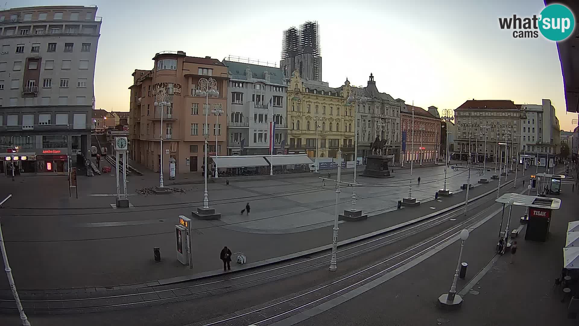 Zagreb webcam Ban Jelacica Platz | Kroatien