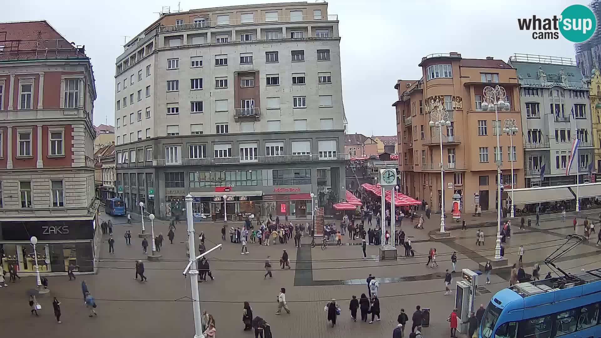 Webcam Zagreb Bana Jelačića square | Croatia