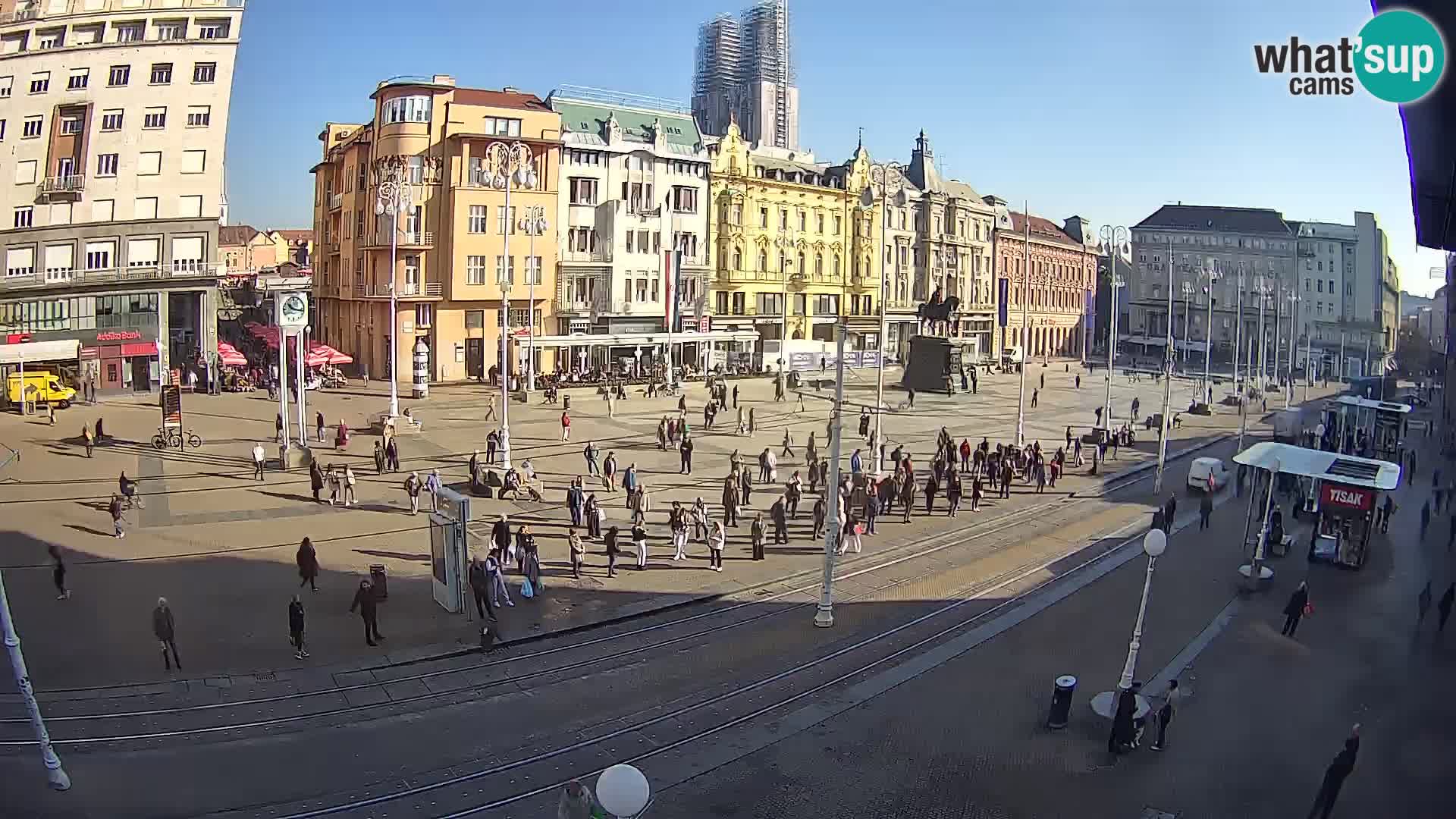 Zagreb webcam Ban Jelacica Platz | Kroatien