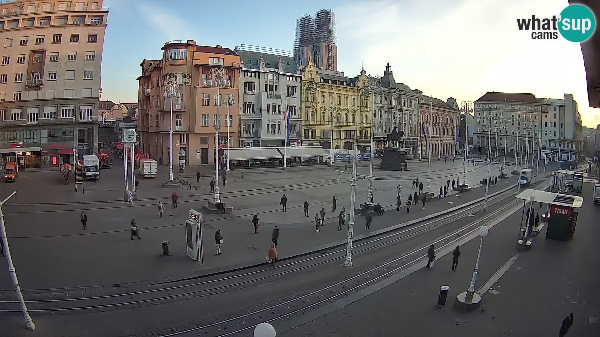 Webcam Zagreb Bana Jelačića square | Croatia