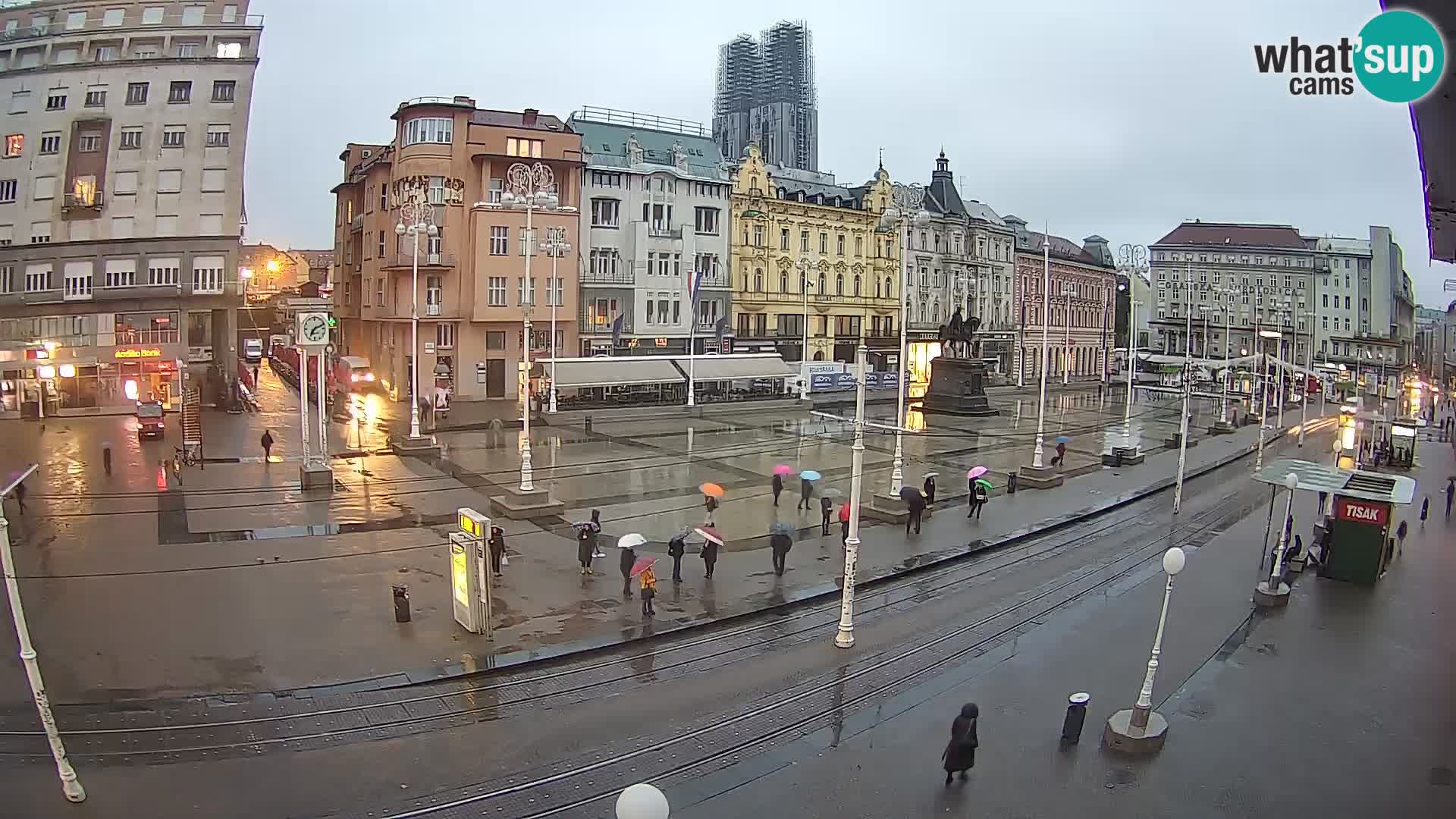 Zagreb webcam Ban Jelacica Platz | Kroatien