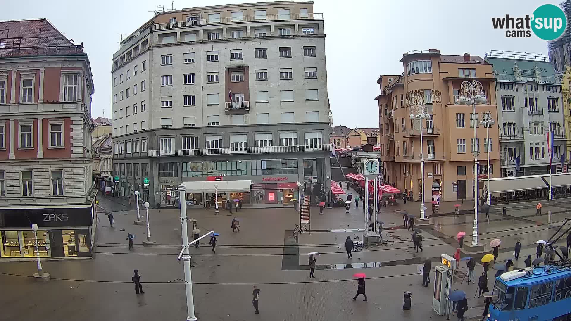 Zagreb webcam Ban Jelacica Platz | Kroatien