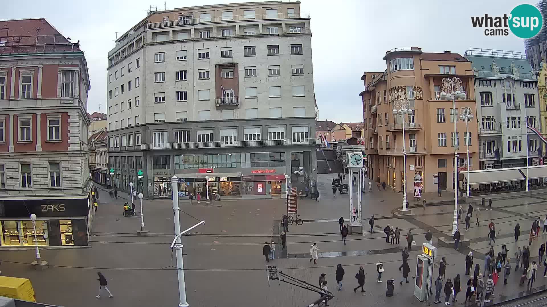 Zagreb webcam Ban Jelacica Platz | Kroatien