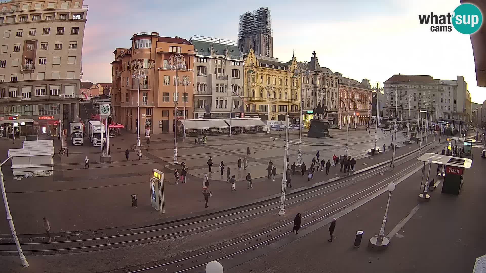 Zagreb webcam Ban Jelacica Platz | Kroatien