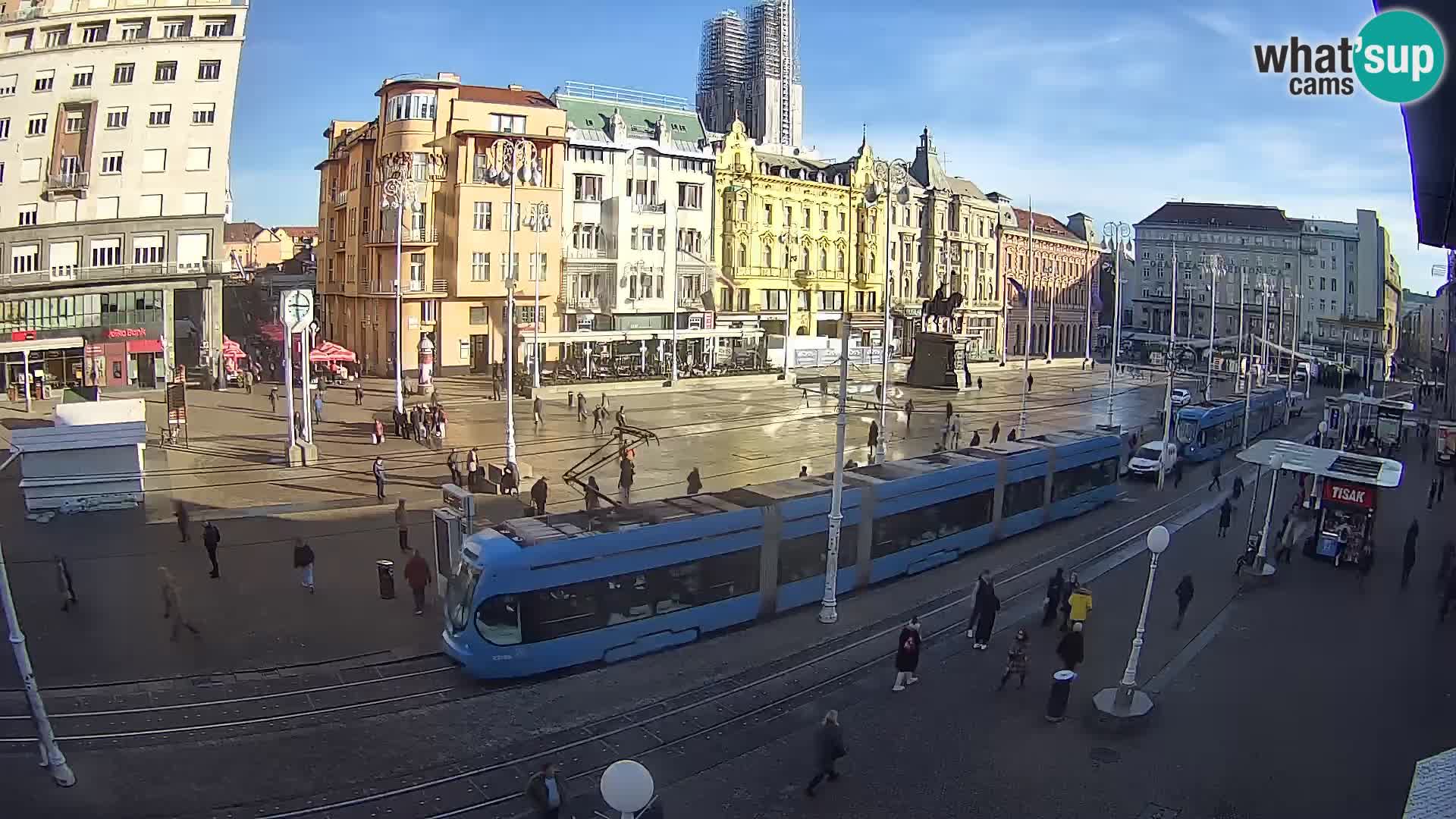 Zagreb webcam Ban Jelacica Platz | Kroatien