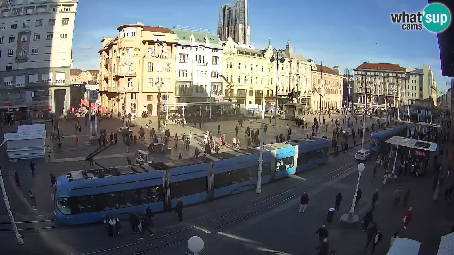 Zagreb webcam Ban Jelacica Platz | Kroatien