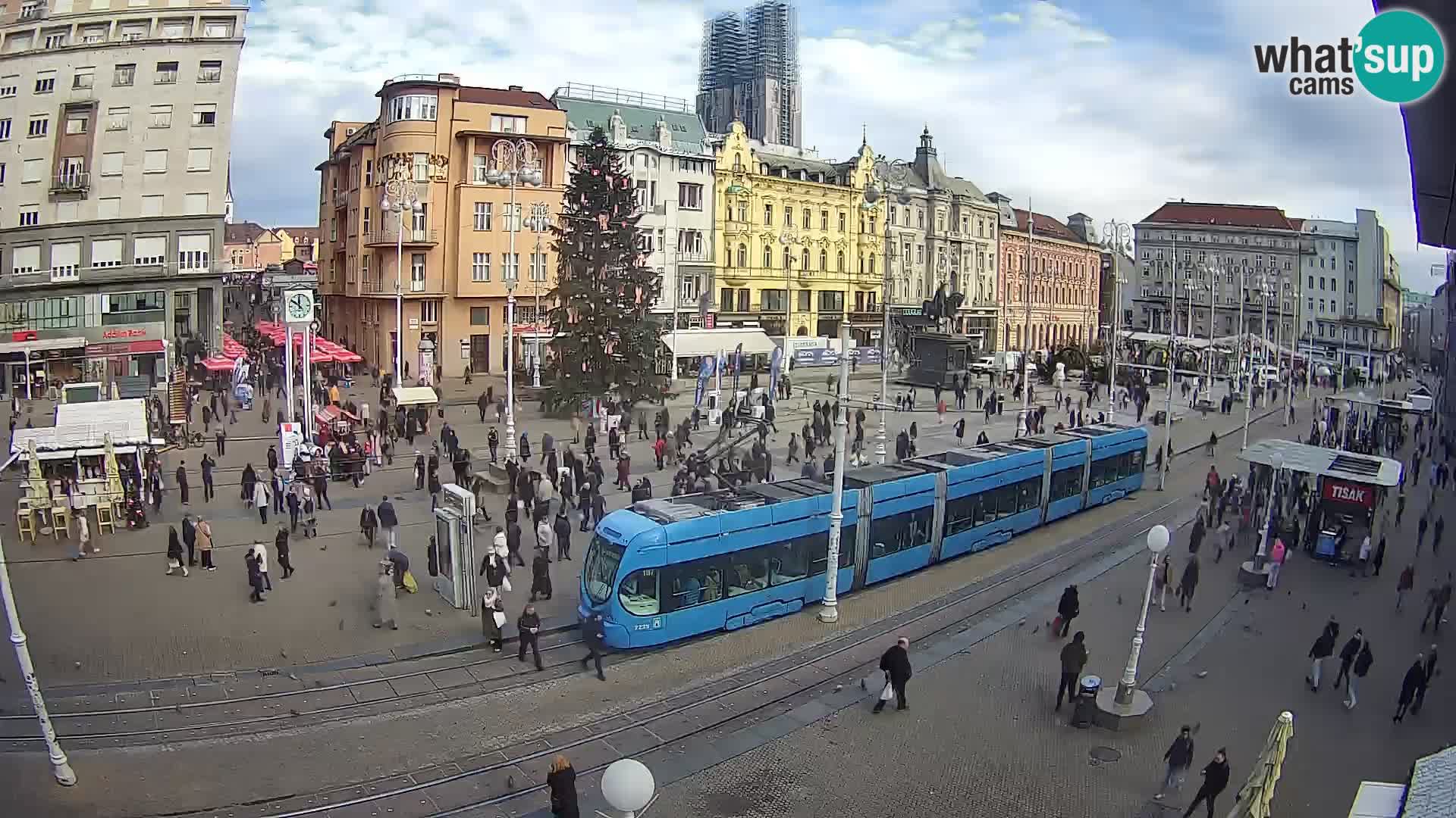 Zagreb webcam Ban Jelacica Platz | Kroatien