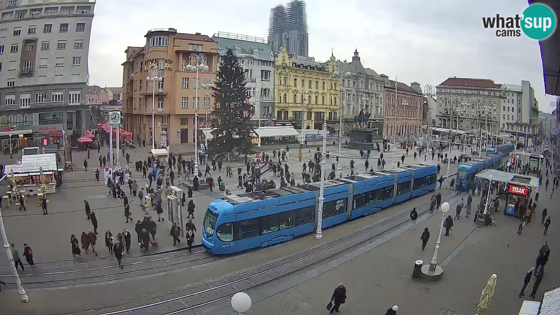 Zagreb webcam Ban Jelacica Platz | Kroatien