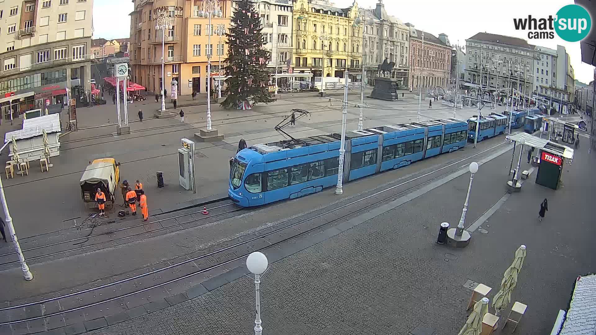 Zagreb webcam Ban Jelacica Platz | Kroatien