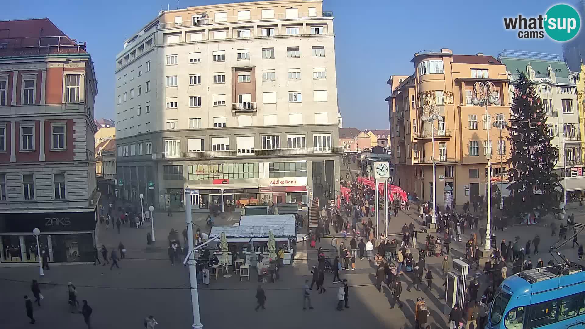 Zagreb webcam Ban Jelacica Platz | Kroatien