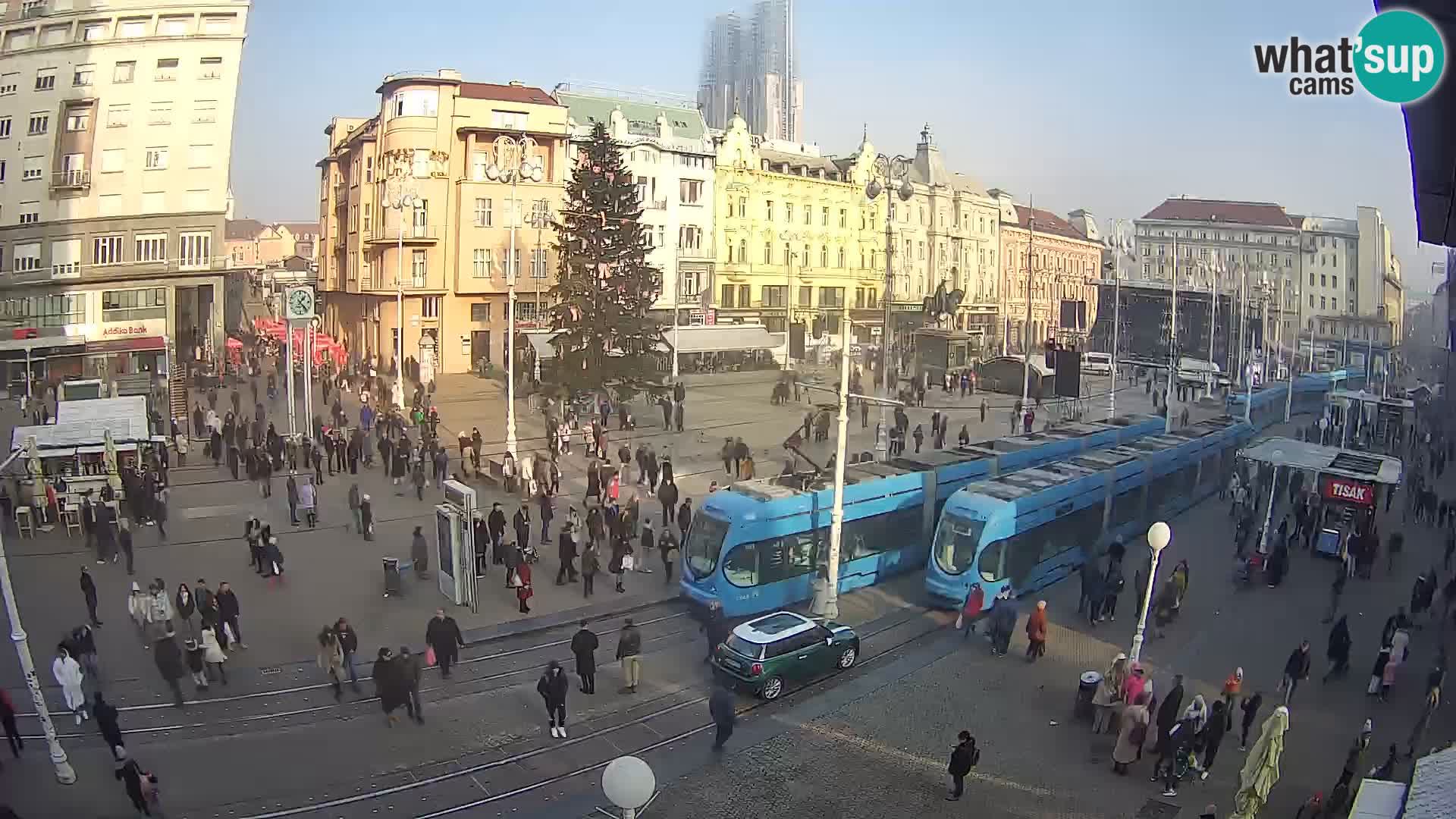 Webcam Zagreb Bana Jelačića square | Croatia