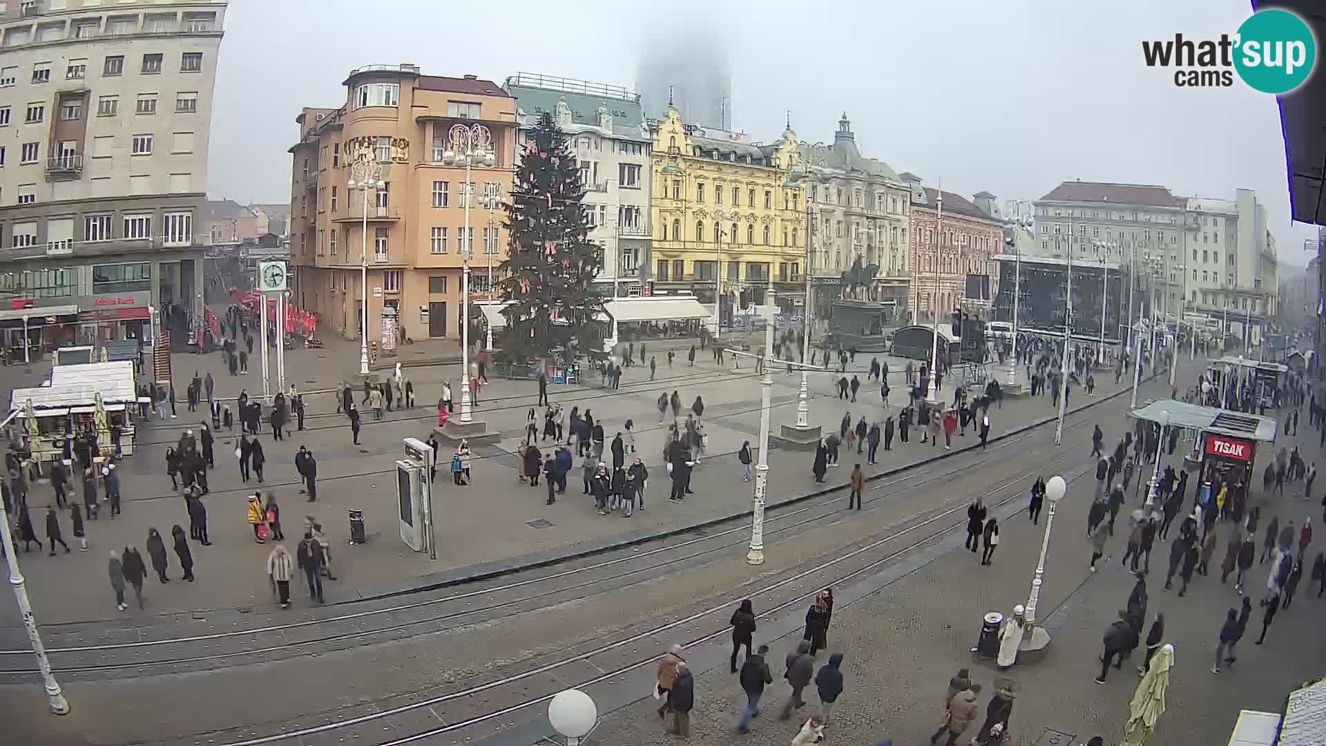 Zagreb webcam Ban Jelacica Platz | Kroatien