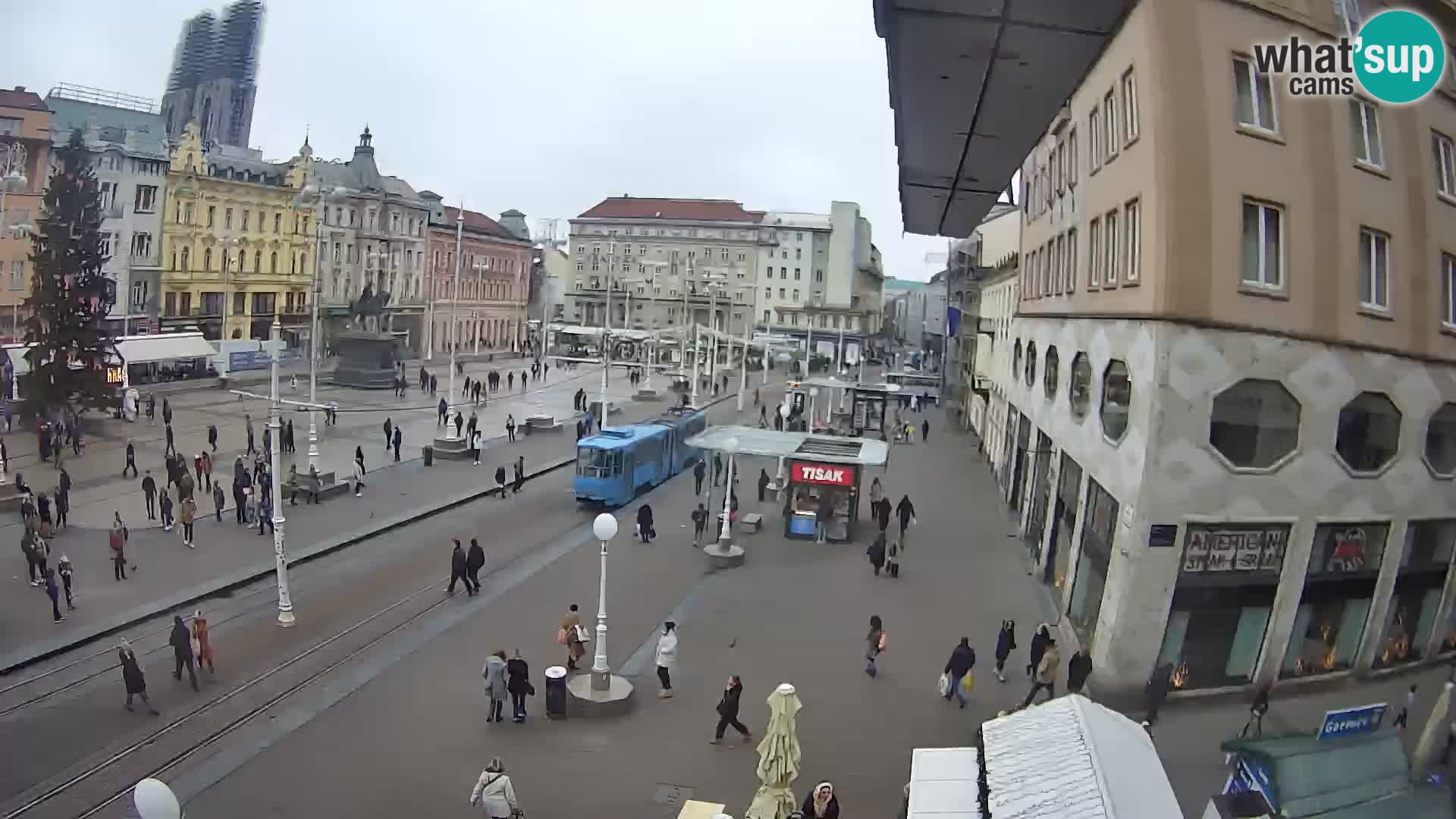 Live Cam Zagreb Ban Jelačić place | Croatie