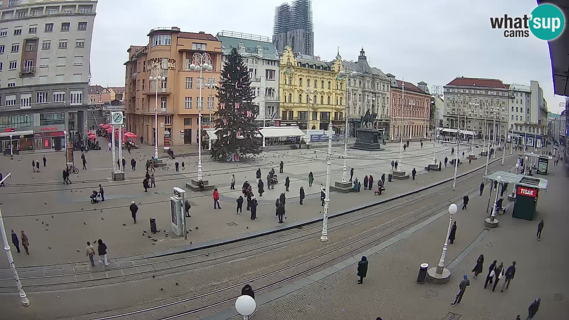 Webcam Zagreb Bana Jelačića square | Croatia