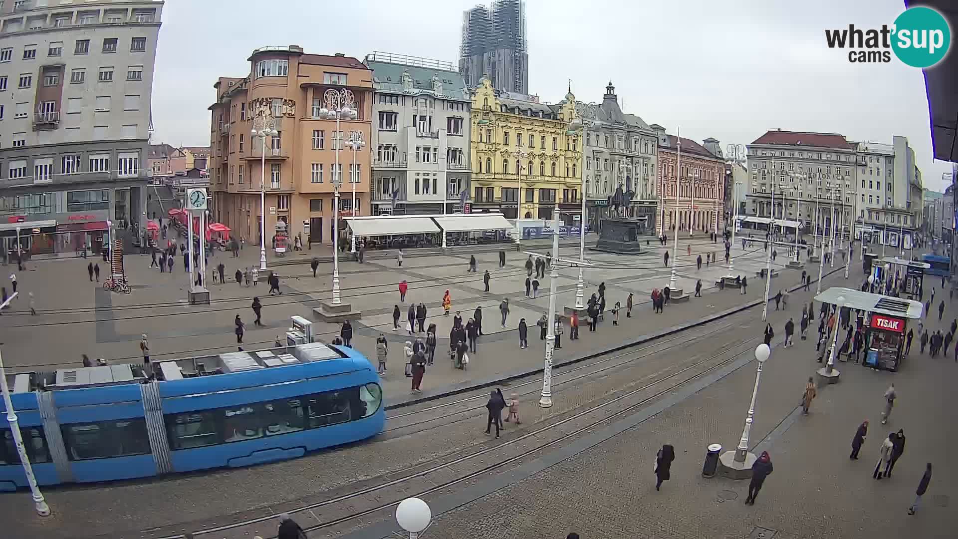 Webcam Zagreb Bana Jelačića square | Croatia