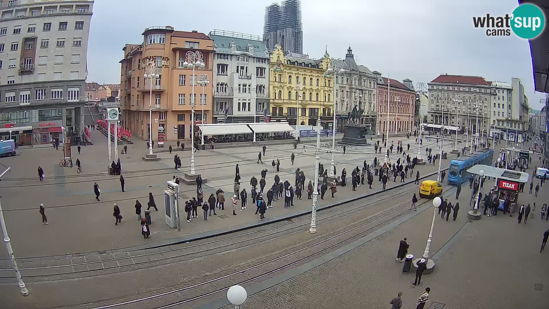 Webcam Zagreb Bana Jelačića square | Croatia