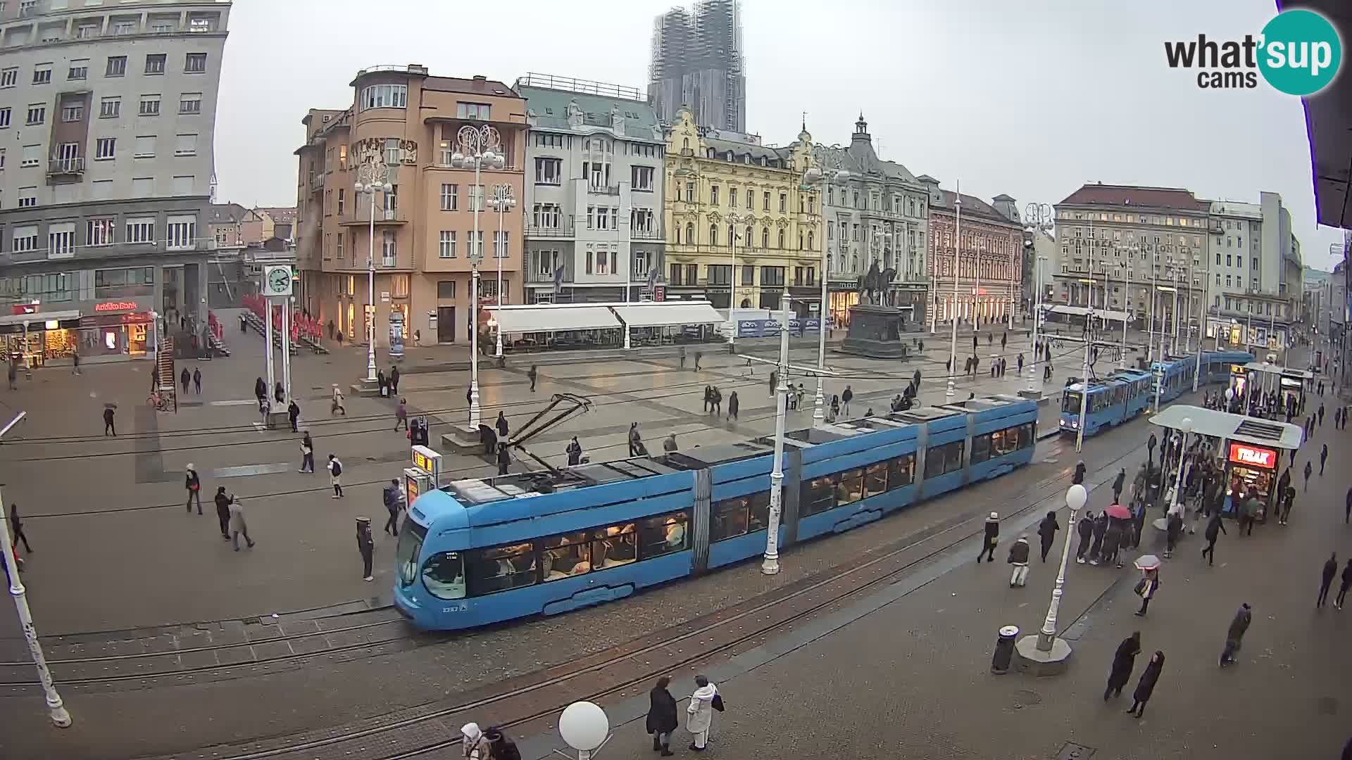 Webcam Zagreb Bana Jelačića square | Croatia