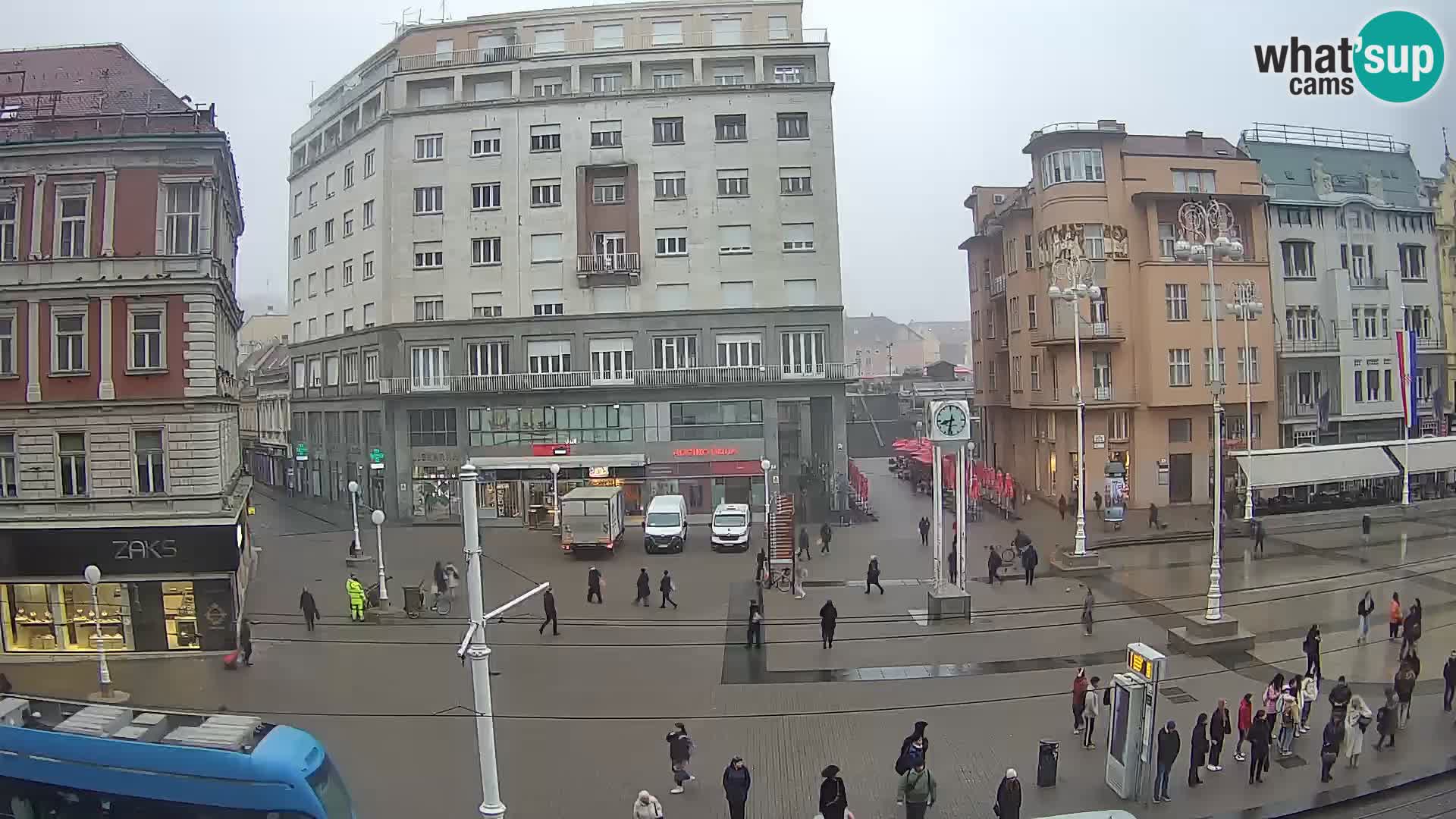 Zagreb webcam Ban Jelacica Platz | Kroatien