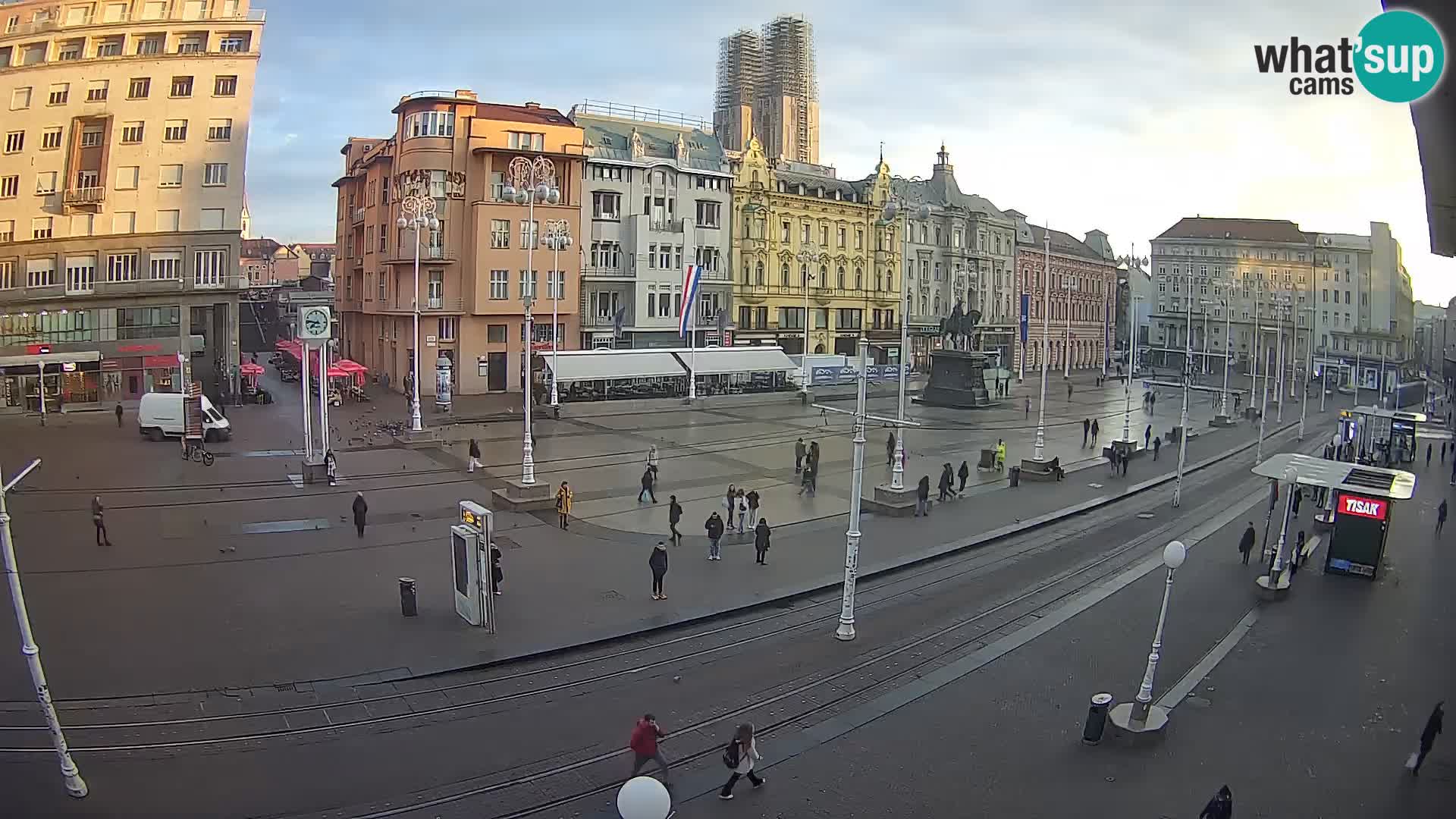 Webcam Zagreb Bana Jelačića square | Croatia