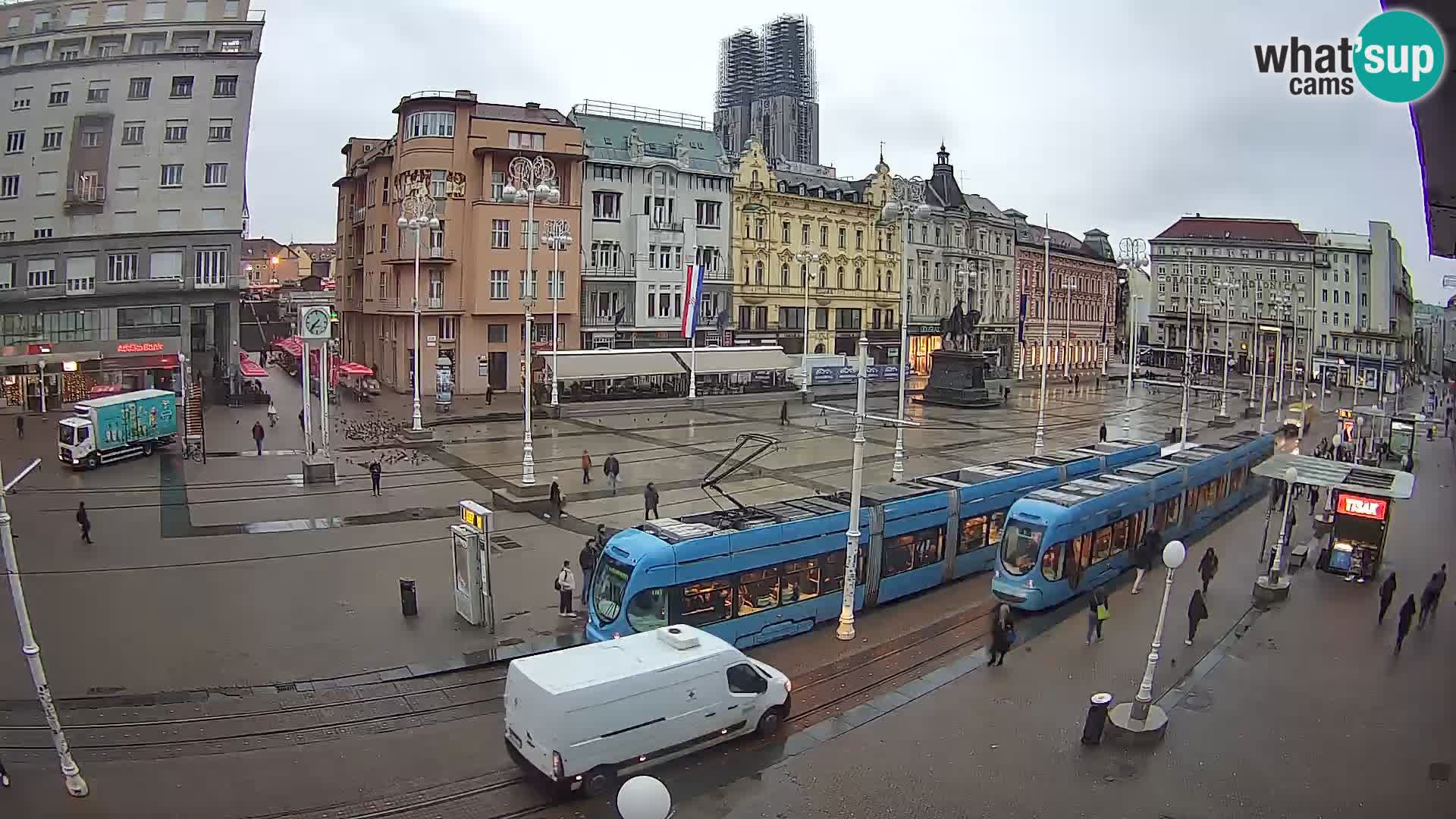 Webcam Zagreb Bana Jelačića square | Croatia