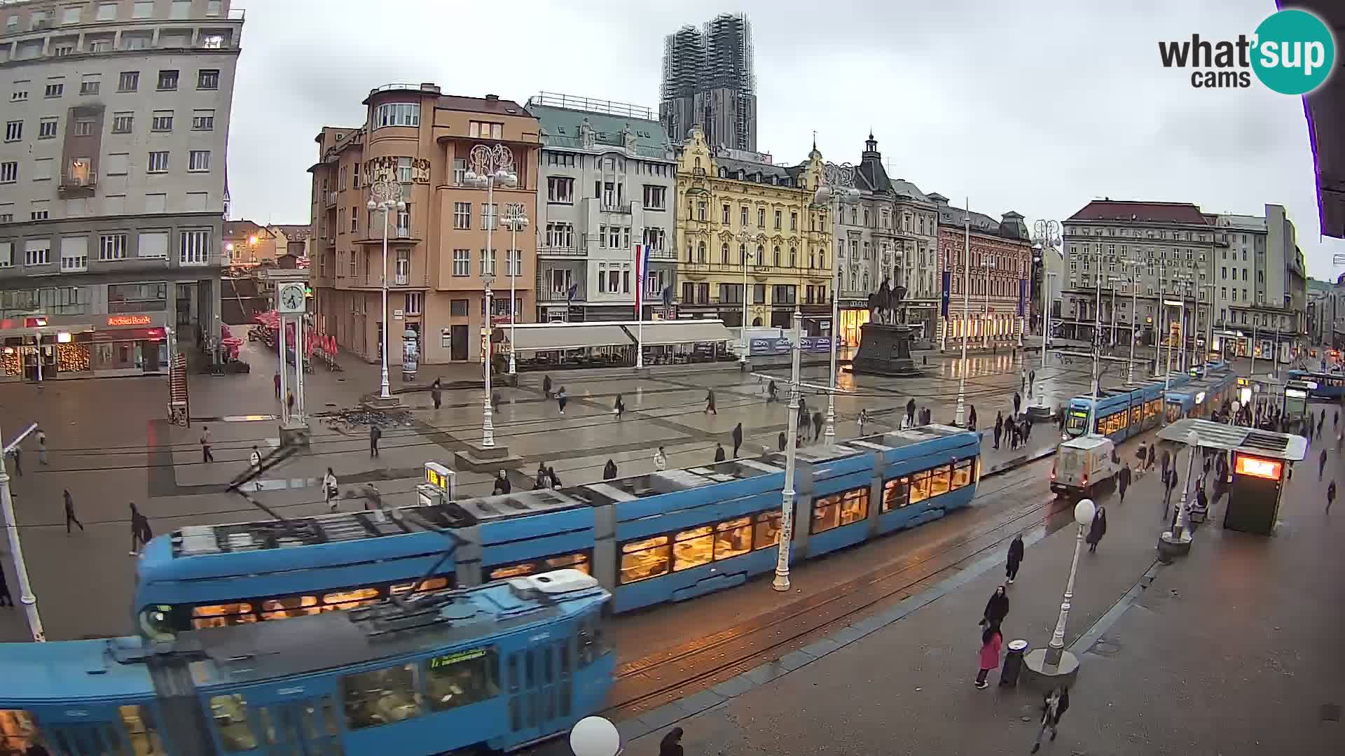 Webcam Zagreb Bana Jelačića square | Croatia