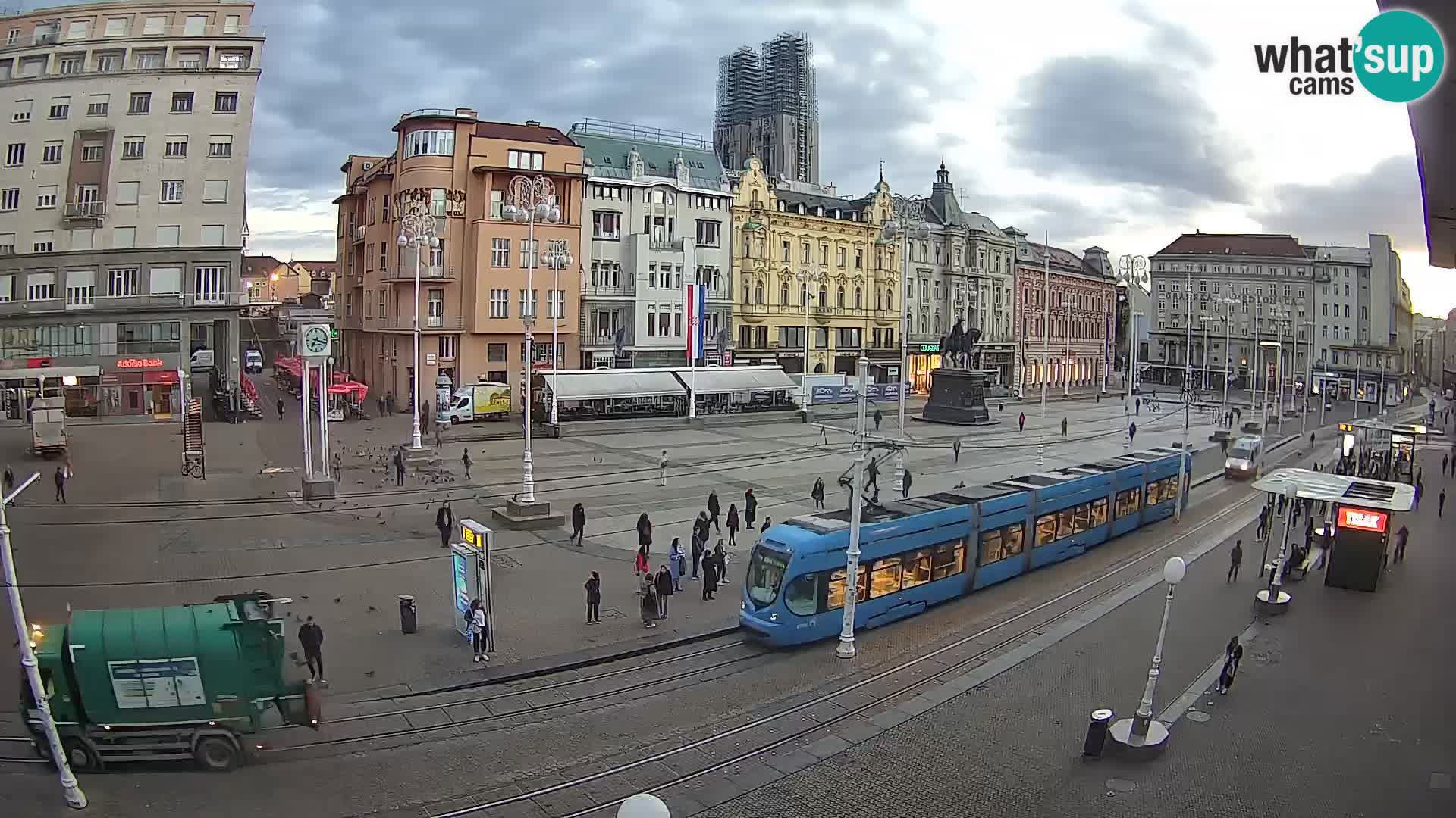 Zagreb webcam Ban Jelacica Platz | Kroatien