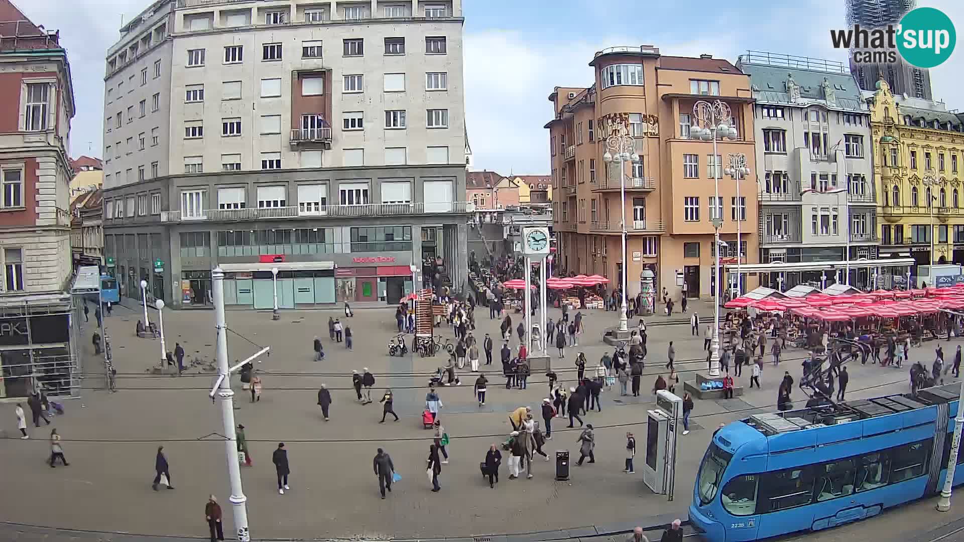 Zagreb webcam Ban Jelacica Platz | Kroatien