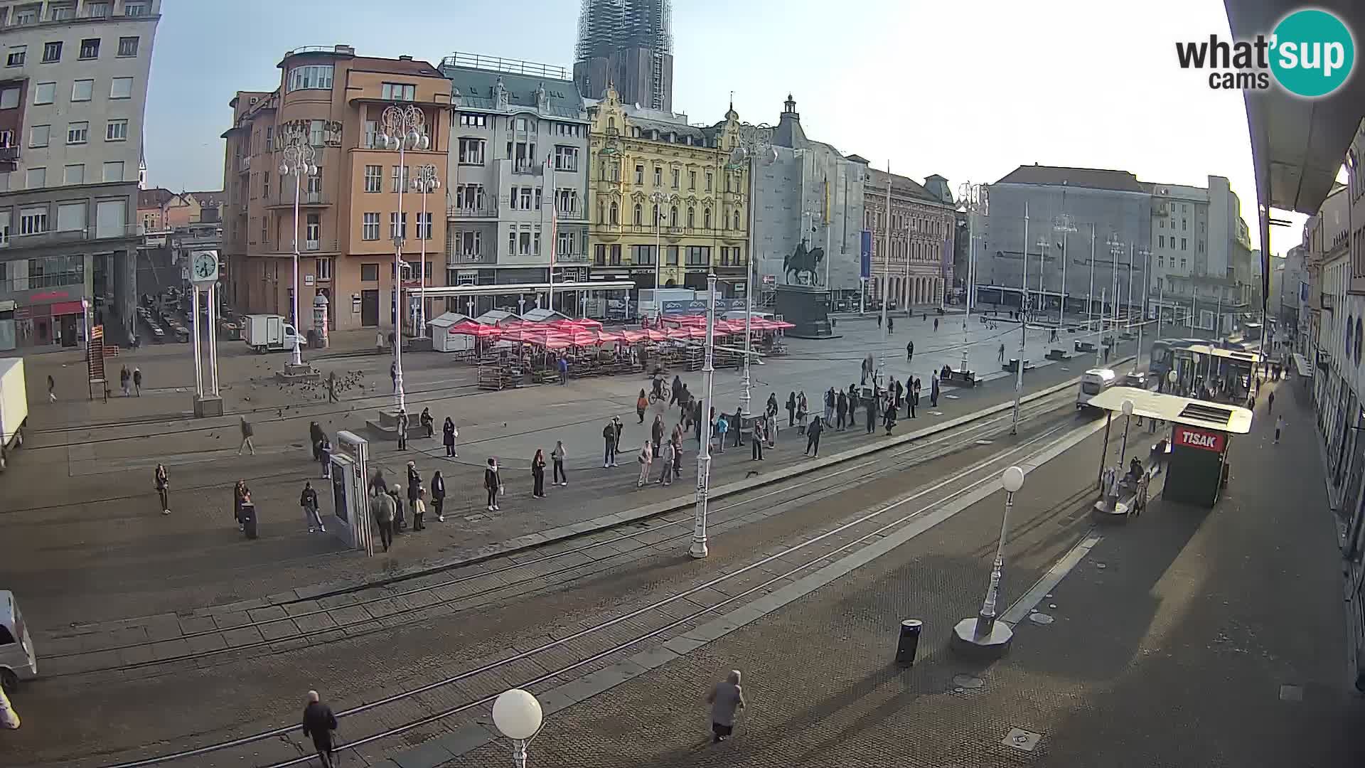 Zagreb webcam Ban Jelacica Platz | Kroatien