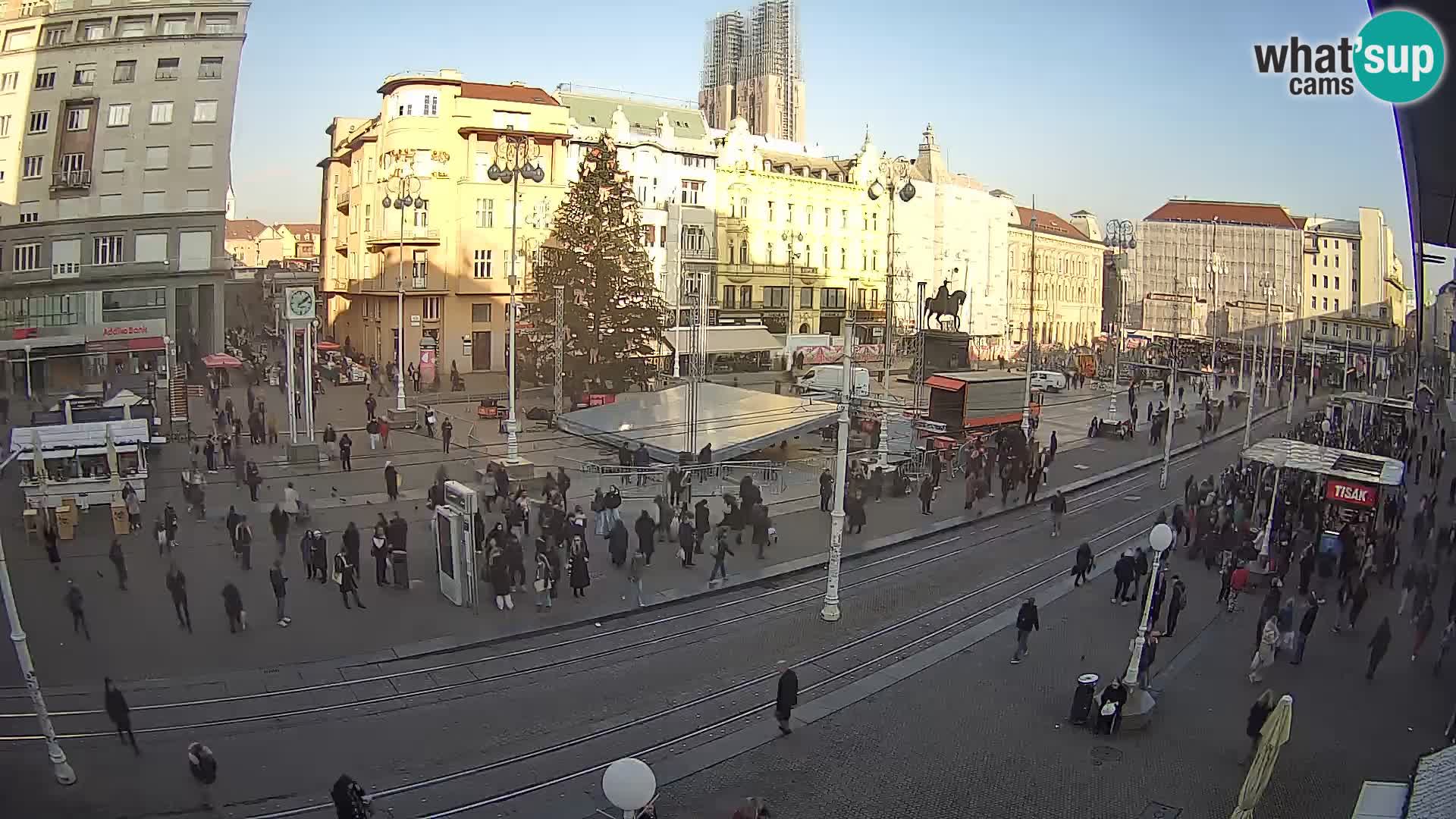 Zagreb webcam Ban Jelacica Platz | Kroatien