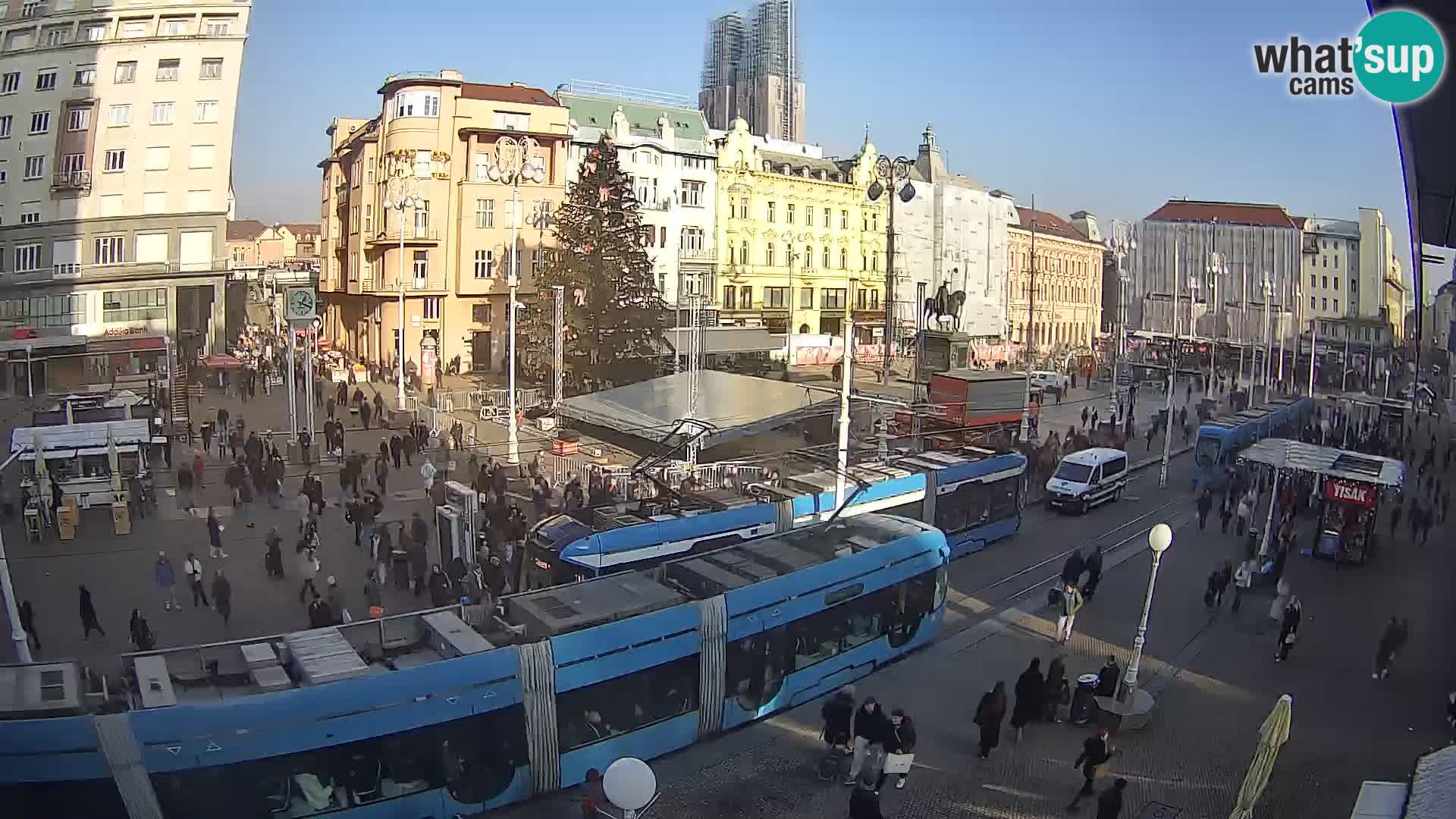 Zagreb webcam Ban Jelacica Platz | Kroatien