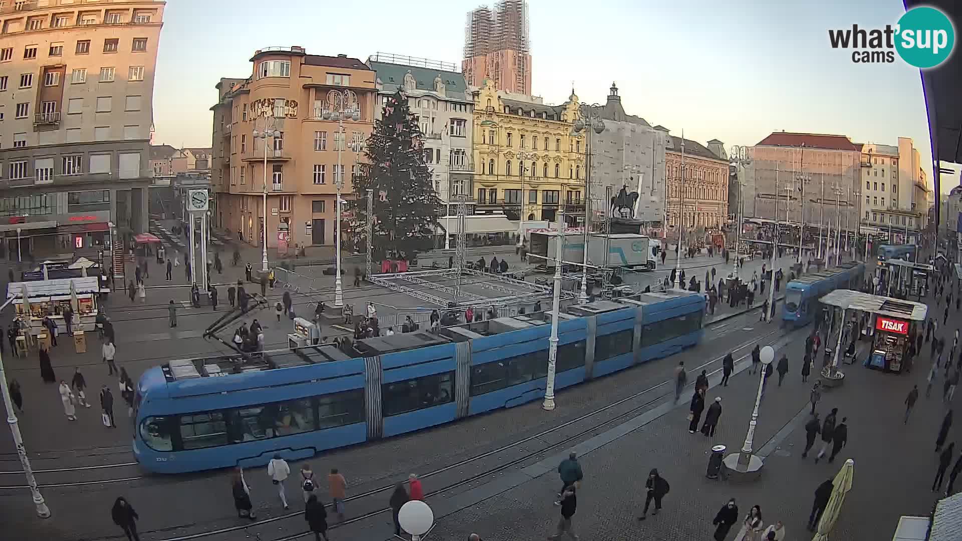 Webcam Zagreb Bana Jelačića square | Croatia