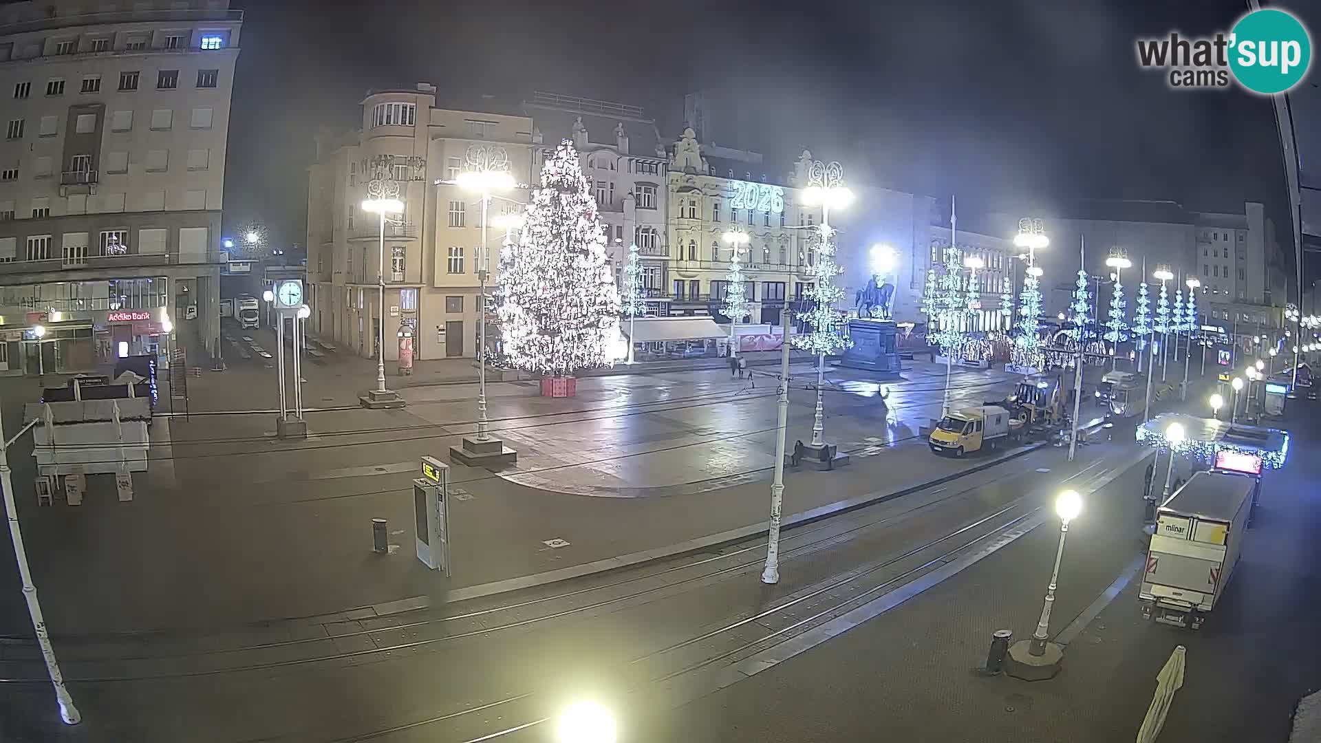 Zagreb webcam Ban Jelacica Platz | Kroatien