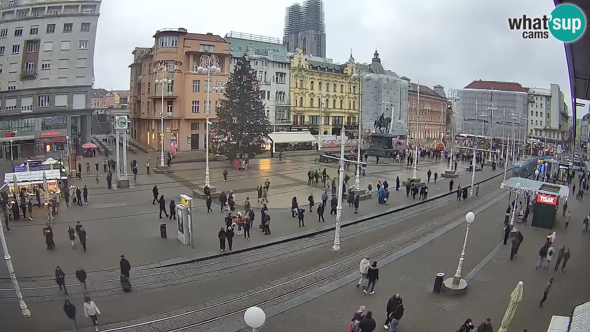 Zagreb webcam Ban Jelacica Platz | Kroatien
