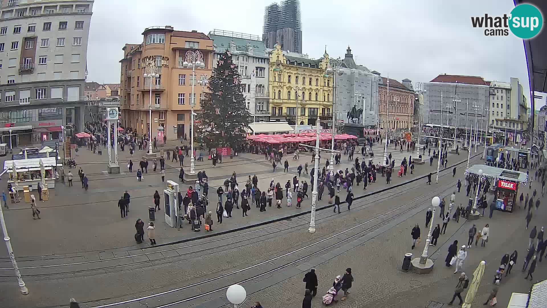 Webcam Zagreb Bana Jelačića square | Croatia