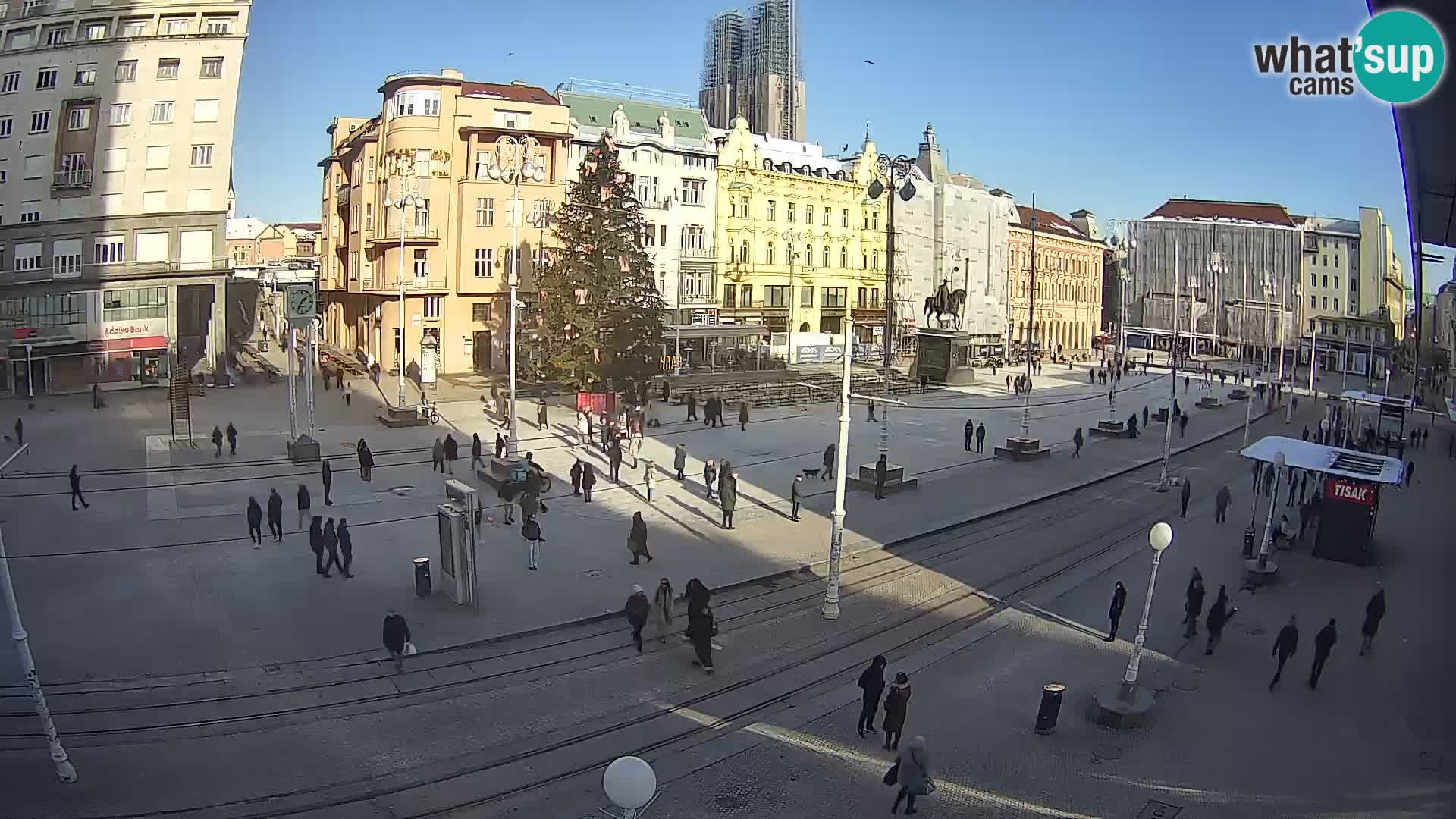Live Cam Zagreb Ban Jelačić place | Croatie